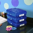thumbnail image 4 of Sterilite Small Pencil Box Plastic, Cobalt Tint, 4 of 8