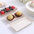 thumbnail image 4 of Balsa Circle 24 Natural 5" Wheat Straw Fiber Mini Rectangular Serving Trays Party Events Tableware Decorations, 4 of 8