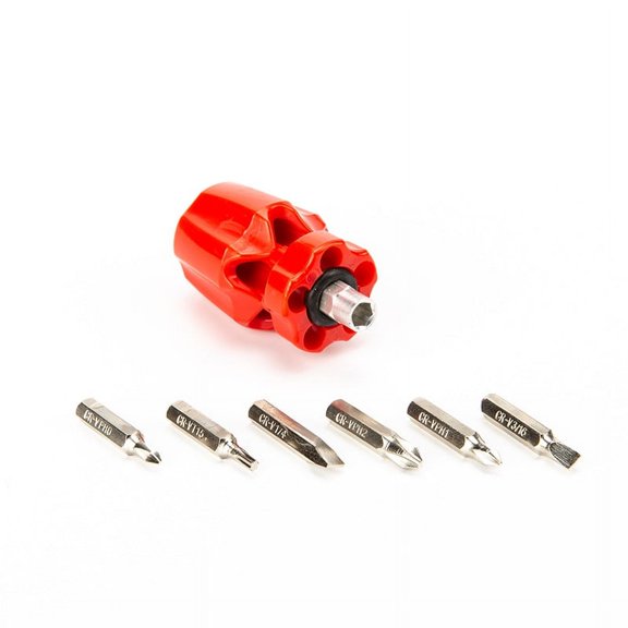 tooloflife 6 In 1 Stubby Screwdriver Set Short Screw Drivers Metal Multi-Function Hand Tools