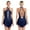 Navy Blue, variant on Aislor Women Halter Neck Gymnastics Leotard Sleeveless Ballet Dance Dress Performance Costume Burgundy XL