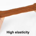 thumbnail image 7 of Extra Thick High Ponytail Hair Ties Super Stretchy Bun Scrunchies No Bands For Thick Hair, Coffee, 7 of 7
