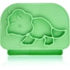 CLOVERCAT Cute Silicone Baby Plate Silicone Divided Baby Toddler Plates for Babies, Silicone Placemats for Kids Microwave Dishwasher Safe (Green Dinosaur)
