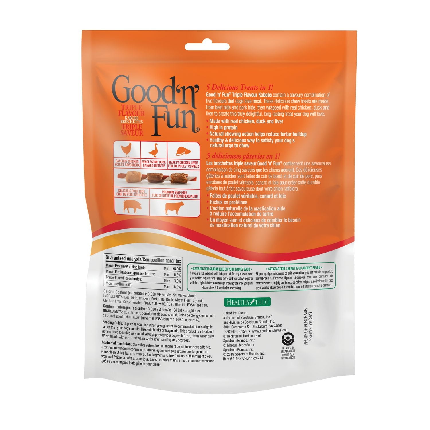 Good 'n' Fun Brochettes Triple Saveur, 340g Mastication longue durée