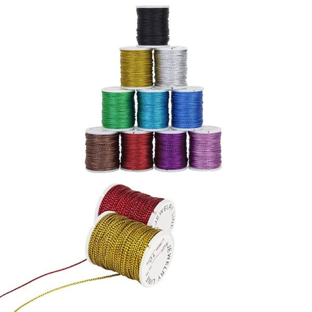 7 rouleaux / ensemble de fil de pêche en nylon solide et coloré Fil de  perles DIY adapté à la fabrication de bijoux de bracelet de collier