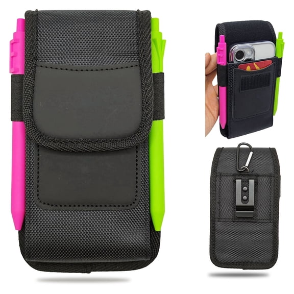 Cell Phone Holster for Men, Belt Clip Phone Holder, Phone Pouch for iPhone 17 16 15 14 Pro Max 17 16 15 14 Plus, for Galaxy S25 Ultra,S25 Plus,Phone Case with Clip