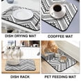 thumbnail image 4 of Washable Rubber Botanical Leaves Vintage Floral Dish Drying Mats for Kitchen Counter Home Large Coffee Bar Pad Accessories and Decor for Utensils Stemware 19.5''x12'', 4 of 7