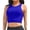 Blue, variant on Women's U-Neck Halter Backless Swim Top with Built-in Bra Sports Bra Style Bikini Set High Waisted Cutout Bathing Suit 2026 Summer Beach Wear Blue M