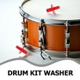 thumbnail image 3 of OUNONA 3 Pcs Manchons Cymbales en Plastique Double Extrémité Rouge Kit de Remplacement Universel, 3 of 8