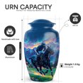 thumbnail image 2 of Yatskia Horse Polo with Mountains Little Cremation Keepsake Urns for Human Ashes Adult Mother and Father, Large Funeral Burial Urn for Ashes Adult Male, (Classic 10 Inch and 3 Inch), 2 of 8