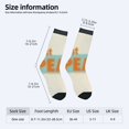 thumbnail image 4 of Four Seasons Universal Socks - 2 Pairs Trendy Mixed Color Design with White Base Black Toe Caps & Light Blue Bands Unisex Style, 4 of 5