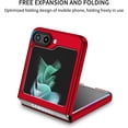thumbnail image 2 of Case for Samsung Galaxy Z Flip 5, [Adjustable Bracket] Shockproof PC Shell with Lens Protection Galaxy Flip 5 Phone Case, Red, 2 of 14