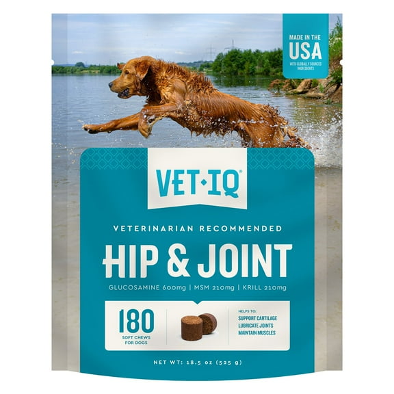 VETIQ Maximum Strength Hip & Joint Soft Dog Chews, Chicken Flavored, 180 ct.