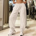 thumbnail image 6 of XPMWRP Baggy Joggers for Women Casual Elastic Waist Workout Sweatpants Loose Versatile Lounge Pants with Pockets Beige XL, 6 of 7