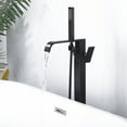 thumbnail image 2 of Wowow Oil Rubbed Bronze 1-handle Freestanding Waterfall Bathtub Faucet with Hand Shower (Valve Included), 2 of 7