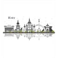 thumbnail image 3 of Ambesonne Travel Duvet Cover Sets, Kiev Skyline Reflection Art, 2-King, Dark Grey Pale Taupe, 3 of 7