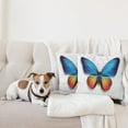 thumbnail image 4 of Ambesonne Butterfly Throw Pillow Cover 2 Pack, Cycle of Life Theme, 24", Orange Blue Black, 4 of 7