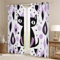 thumbnail image 2 of Homewish Kawaii Black Cats Blackout Curtains Set of 2 (52x84 Each) for Children Boys Girls,Cartoon Animal Window Curtains,Cute Pet Curtains and Drapes,Microfiber Bedroom Decor, 2 of 6