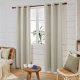 thumbnail image 3 of Deconovo Room Darkening Curtain 63 inches Long, Thermal Insulated Window Curtains for Bedroom, Light Beige ,38 x 63 inch, 2 Panels, 3 of 10
