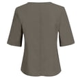 thumbnail image 5 of Tweang Womens Button Up Shirts Traditional Mexican Shirts Loose Tunics Dressy Blouses 2026 Trendy Fashion Clothes Womens 3/4 Sleeve Tops Cozy Loose Fit Basic T-shirts Loose Fit Blouses Bronze M, 5 of 5