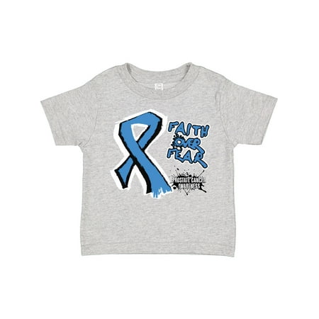 

Inktastic Ribbon Faith over Fear Prostate Cancer Awareness Gift Toddler Boy or Toddler Girl T-Shirt