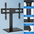 thumbnail image 6 of HOMOUNT Universal Table Top TV Stand for 37"-75" Flat Screen TVs, 9 Height Adjustable, Tilt, Swivel TV Base with Tempered Glass Base,TV Mount Hold up to 88lbs, 6 of 10