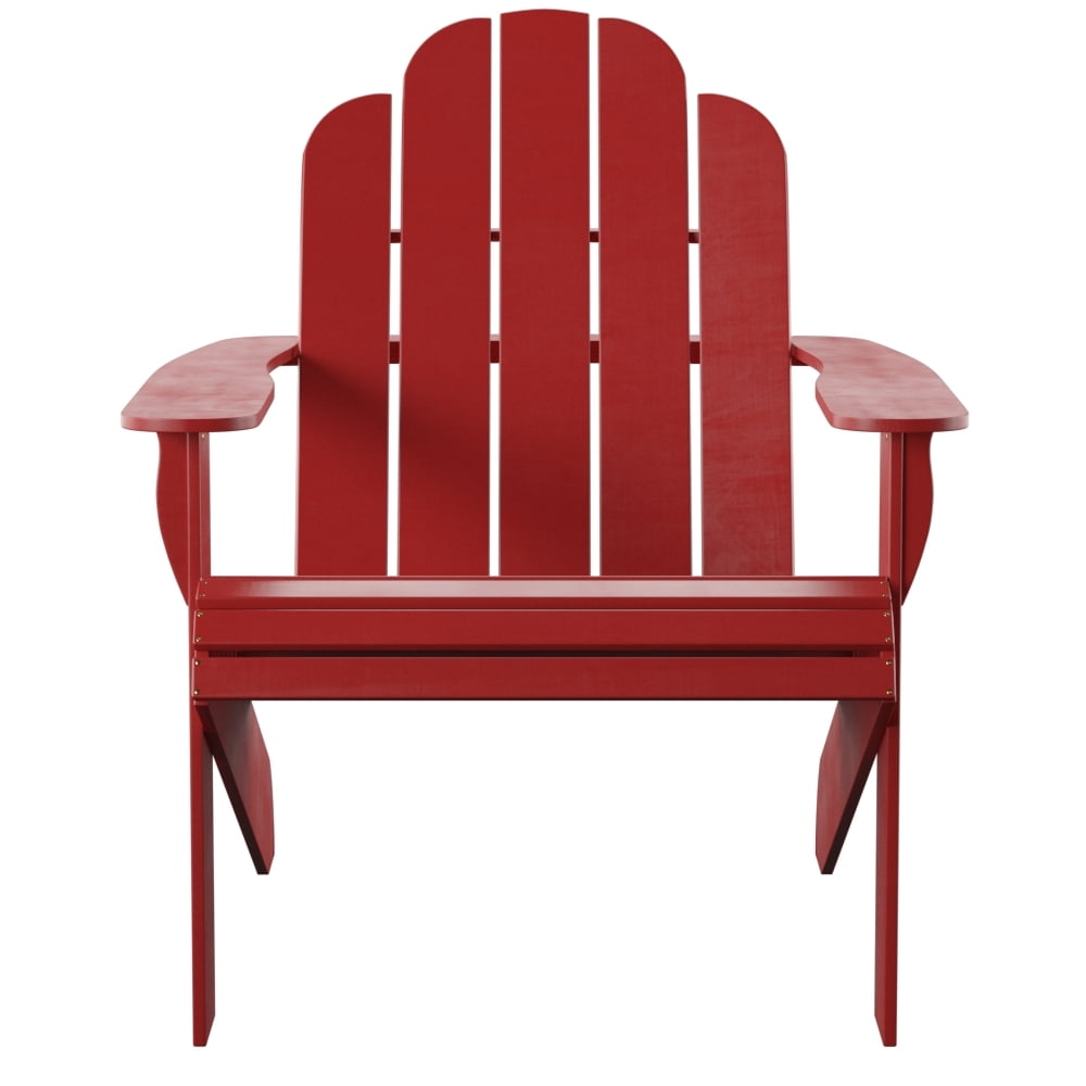 Linon Comfort Back Acacia Wood Adirondack Chair, Red Finish