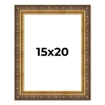 15x20 Frame Vintage Gold Solid Wood Picture Frame | 2.5 Inch Moulding Width | Ornate Bronze Museo