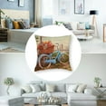 thumbnail image 5 of nygtbtfer  Beach Decorative Throw Pillow Covers Blue Bicycle on Beach Rustic Farmhouse Pillow Coastal Outdoor Decor Cushion Cover for Sofa BedroomPillowcase  12x12in, 5 of 7