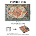 thumbnail image 4 of Findosom 5'x7' Vintage Boho Area Rug, Machine Washable Rugs Non Slip Distressed Indoor Rug,Large Retro Area Rug Floor Carpet for Bedroom Dining Room Entryway Office Decor,Orange, 4 of 9