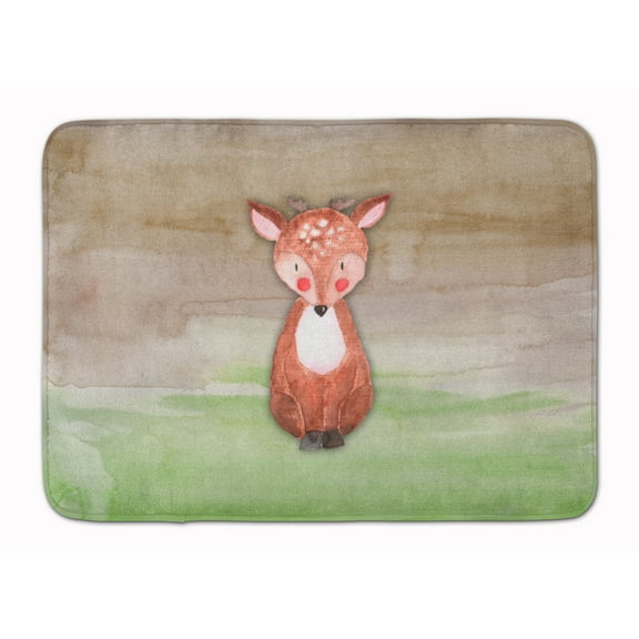 Baby Deer Watercolor Machine Washable Memory Foam Mat