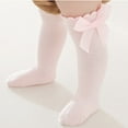 thumbnail image 4 of Jmicy Cotton Socks for Toddlers Gift for Toddlers Baby Girls Bow Knee High Socks Toddler Leggings Ruffle Uniform Stockings Long Cotton Tube Socks Infant Dress Socks, 4 of 7