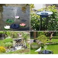 thumbnail image 2 of Bomba de fuente de agua flotante para baño de pájaros con energía solar para exteriores, kit para estanque de jardín, 2 of 10