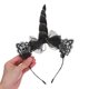 thumbnail image 2 of FELTECHELECTR 2 diademas de unicornio con orejas de gato y encaje para mujer y niña, accesorios para el cabello rojos para fiesta de Halloween, cosplay y Navidad., 2 of 5