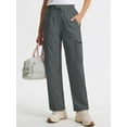 thumbnail image 3 of Rosvigor Womens Hiking Cargo Pants Lightweight Cargo Quick Dry Nylon Pants Travel Trousers With Pockets, 3 of 8