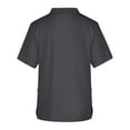 thumbnail image 3 of Qcmgmg Mens Scrub Top Solid Color Summer Nursing Uniforms Casual Short Sleeve Workwear 2024 V Neck Scrub Shirts Dark Gray S, 3 of 3