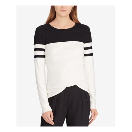 RALPH LAUREN $69 Womens New 1765 Ivory Long Sleeve Casual Top M B+B