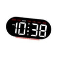 thumbnail image 4 of Pantalla de temperatura del reloj de alarma digital Pantalla LED de 12/24 h con luz nocturna, semande de reloj de mesa electrónica para sala de estar Luz roja, 4 of 9