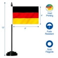 thumbnail image 6 of ANLEY Germany Deluxe Desk Flag Set - 6 in x 4 in Miniature German Desktop Flag, 6 of 6