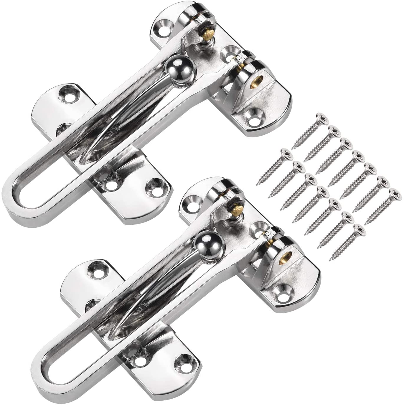 2 Packs Swing Bar Stainless Door Restrictor, Security Door Chain