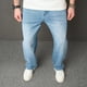 thumbnail image 2 of Ceisia Men Solid Color Basic Loose Wide Leg Straight Denim Pants Gift Casual Daily Jeans, 2 of 7