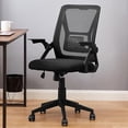 thumbnail image 2 of VECELO Mid-Back Swivel Ergonomic Office Chair with Adjustable Arms, Mesh Lumbar Support for Computer Task Work, Black, 2 of 4