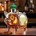 thumbnail image 5 of Inerposs Cute Pig Whiskey Bottle, High Borosilicate Glass Pig Shaped Bottle, Unique Design Whiskey Container, Elegant Gift for Collectors, Perfect for Personal Use and Gifting, 5 of 8