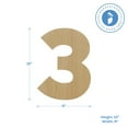 thumbnail image 2 of Wooden Number 3 Cutouts 12", Pack of 5 Wooden Numbers for Wall Decor, Home Decor, Crafts, and Party Decorations by Woodpeckers, 2 of 4