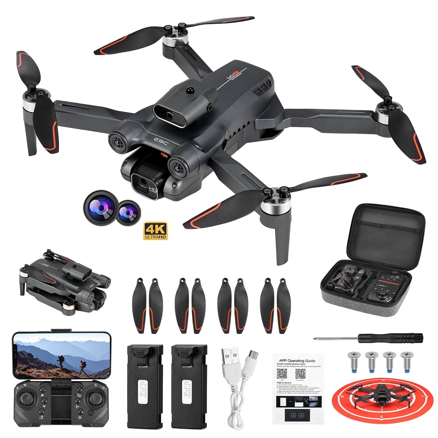 4K HD Drone for Adults & Kids, FPV Remote Control Quadcopter 4K HD Drone for Adults & Kids, FPV Remote Control Quadcopter