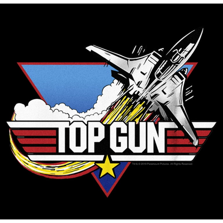 Graphic Gun Logo Boy\'s Jet Large Black Tee Fighter Top