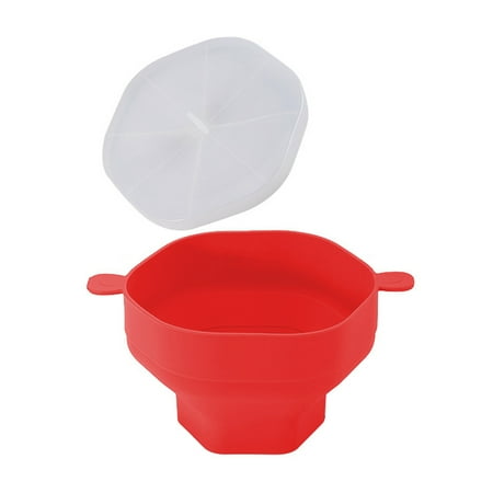 

Manwang Folding Microwave Popcorn Bowl Silicone Microwave Popcorn Bowl with Lid Large Capacity Bpa Heat-resistant Foldable Popcorn Maker Bucket Bowl