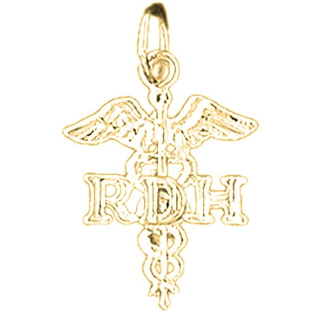 18K Yellow Gold R.H. Pendant - 21 mm