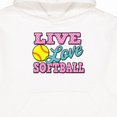 thumbnail image 3 of Inktastic Live Love and Softball Youth Hoodie Sweatshirt, 3 of 4