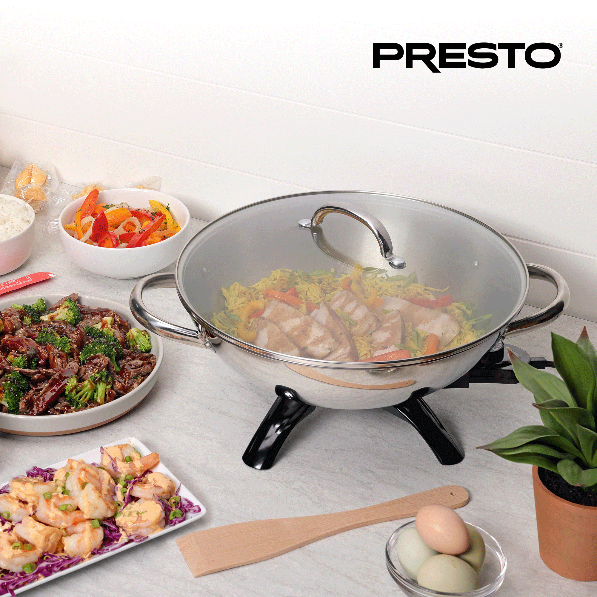 Presto Stainless Steel Electric Wok 05900