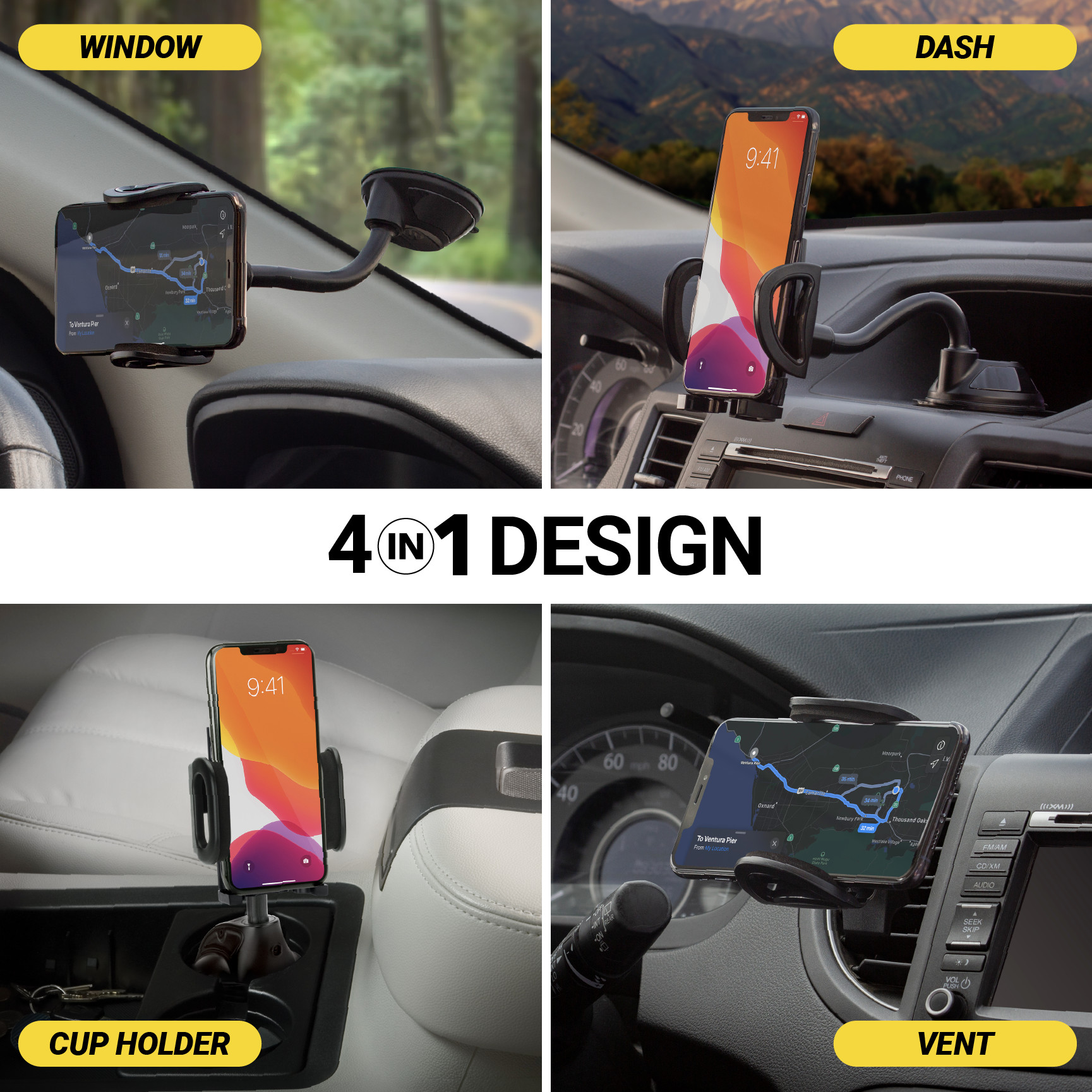 Scosche 4-in-1 StickGrip Suction Cup Phone Mount photo 6